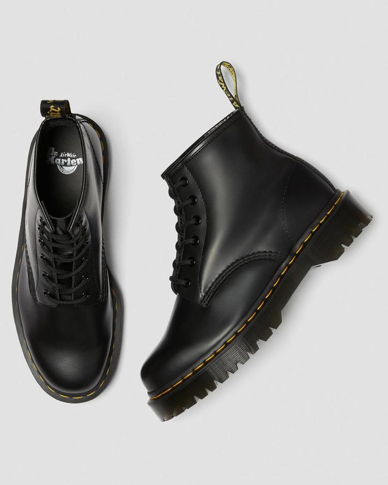 Dr Martens 101 Bex Smooth Lær Ankelstøvletter Herre Svarte | Norge 393PJJ